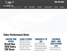 Tablet Screenshot of cobraperformanceboats.com